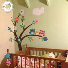 Looma Vinilos decorativos infantiles  árbol Defli con buhos