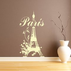 Looma Vinilos Decorativos Torre Eiffel Flores