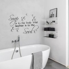 Looma Vinilos Decorativos Soap Soul Frases Baño