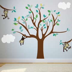 Looma Vinilos Decorativos Infantiles árbol Ciro Monitos