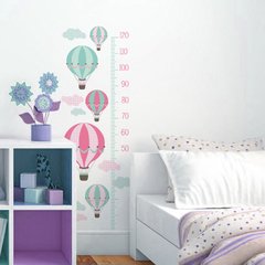 Looma Vinilos decorativos infantiles medidor globitos rosas