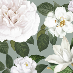 Vinilo decorativo flores blancas para muebles