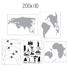 Looma Vinilos Decorativos mapas Viajes por el Mundo