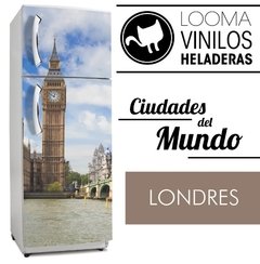 Looma Vinilos Decorativos heladera Londres