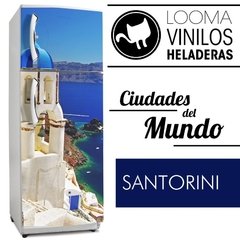 Looma Vinilos Decorativos heladera Santorini
