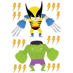 Looma Vinilos Decorativos Wolverine y Hulk
