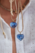 Collar Gamuza Blue heart - comprar online