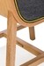 Silla Bend para comedor fija en roble tapizada en fieltro o en caucho de fideo