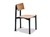 silla irene, para comedor, enroble macizo o roble con base en metal