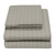 Juego de cama Sateen Stripe Provenzal 300 hilos, Taupe - extradoble - Distrihogar