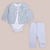 Conjunto Lunares celestes: body, pantalon y saquito de hilo - comprar online