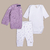 Conjunto Lilas: body, pantalon y saquito de hilo - comprar online