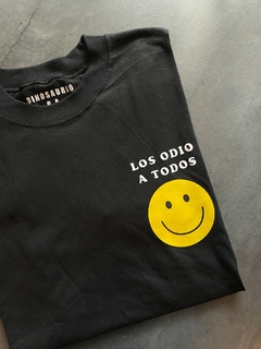 Remera Smiley Negra