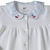 Pijama Infantil Branco de Jacquard de Algodão Pima Gola Recortada Vichy Celeste e bordado de Cereja