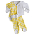 Foto do Kit Body Kimono Algodão Pima Vichy Amarelo manga curta