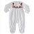Macacão Bebê Branco com bordado floral colorido - Bobotchô - Pijamas e Roupas de bebê em algodão Pima