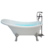 Tina de baño Antigua 176 con Salida de tina FS005N - comprar en línea