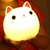 lampara gatito de silicona