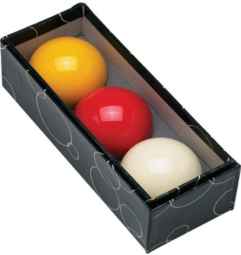 Jogo de sinuca com bolas vermelhas e brancas