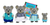 Muñeco Familia Animalitos De Peluche Koalas Li'l Woodzeez - comprar online