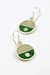 sterling silver white and green earrings geometric minimal contemporary design