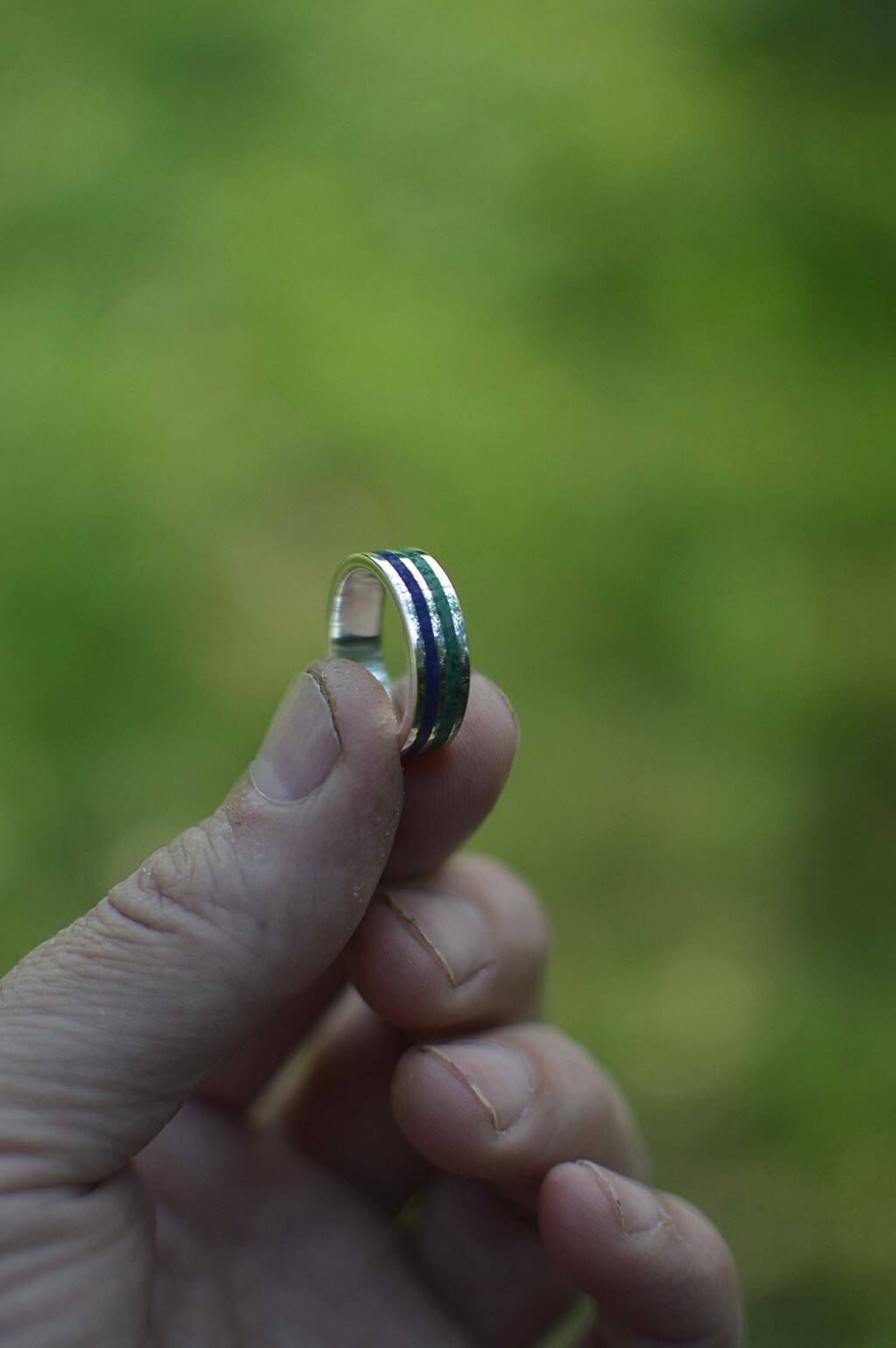 Anillo de plata dedo verde hotsell