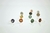 Initial Ear Studs - Color Inlay Stone - Sterling Silver 925 - buy online