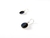 Sterling Silver Earrings - Black and Blue - Geometric Dangle lapis earrings