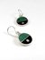black and green earrings Sterling Silver geometric jewelry