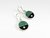 black and green earrings Sterling Silver geometric jewelry