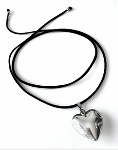 Collar Corazon Plateado - comprar online