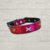 COLLAR CROCO FUCSIA CON CORAZONES Y CRUCES DE STRASS (TALLE L)