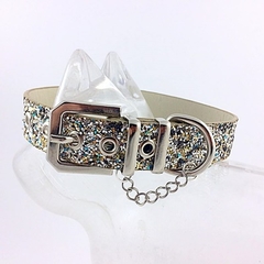 COLLAR CON PURPURINA Y PASADOR CADENA (MEDIANO 42 cm Máximo) - comprar online