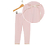 Calza lisa con puntilla rosa viejo - comprar online