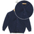 Cardigan tejido escote V azul marino - comprar online