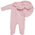 Enterito con cuello y pinza plush en rosa - comprar online