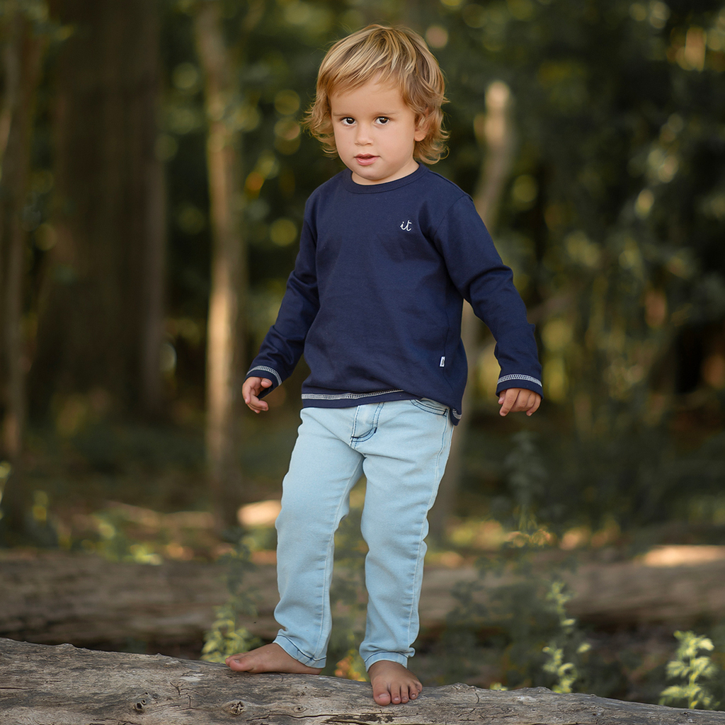 Pantalon chupin Jean celeste Infinita Ternura