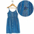 Vestido tencel "Valeria" Azul Medio - comprar online