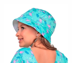 CHAPÉU POP CONFORT INFANTIL 00918 EST FLAMINGO VERDE COM PROTEÇÃO UV - comprar online