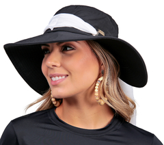 CHAPÉU SERVILHA FEMININO 00333 PRETO COM PROTEÇÃO UV