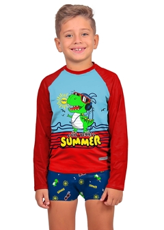 CONJ UNI-DUNI-TÊ INF 00326 EST SUMMER DINO COM PROTEÇÃO UV - buy online