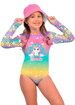 MAIÔ MUNDO ENCANTADO INFANTIL 16872 EST LITTLE UNICORN COM PROTEÇÃO UV - buy online