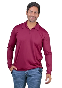 ML POLO BROOKLYN MASCULINO 00384 VINHO RUBRO COM PROTEÇÃO UV - buy online