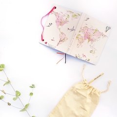 Cuaderno de Viaje • Floral World Map - comprar online