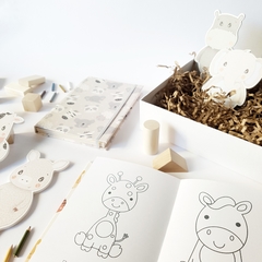 KIDS Coloring Notebook • Animals in Grey - Florence Livres