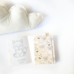 GIFT BOX KIDS ☼ COLORING & BATH in GREY - Florence Livres