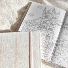 Coloring Notebook • Gold Brush Stripes Diary - comprar online