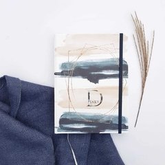 Notebook • Gold Brush Stripes Diary