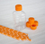 Botellitas cuadradas de plástico 250ml. (Con tapa varios colores) - comprar online