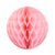 Bolas de panal de abeja en papel seda rosado pastel. 30, 25 y 15 cms de diámetro.